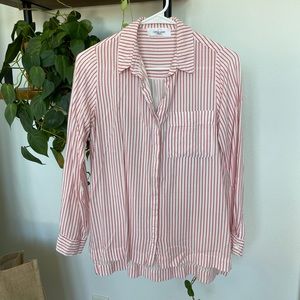 CJLA Brentwood Buttondown Stripe Blouse Small
